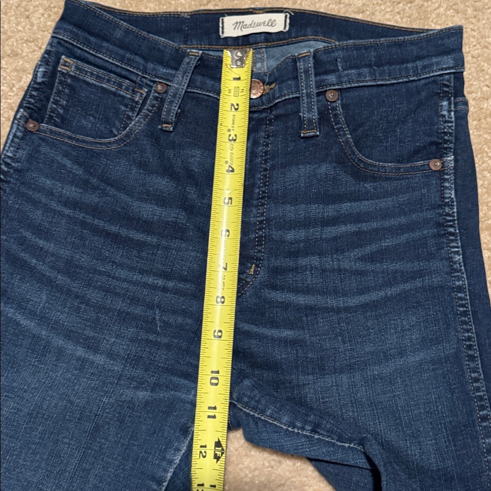 Madewell Indigo Denim Pants hi-rise skinny size 27 - Picture 7 of 12